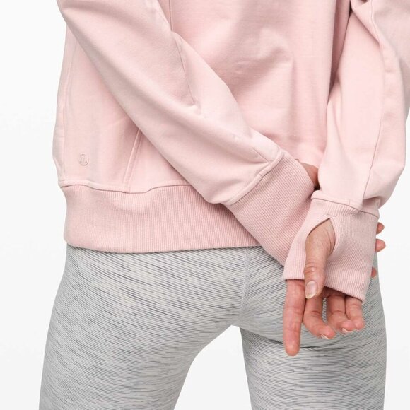 Lululemon Scuba Pullover hoodie blush pink Pink Bliss sweatshirt SZ 8 - Picture 3 of 11